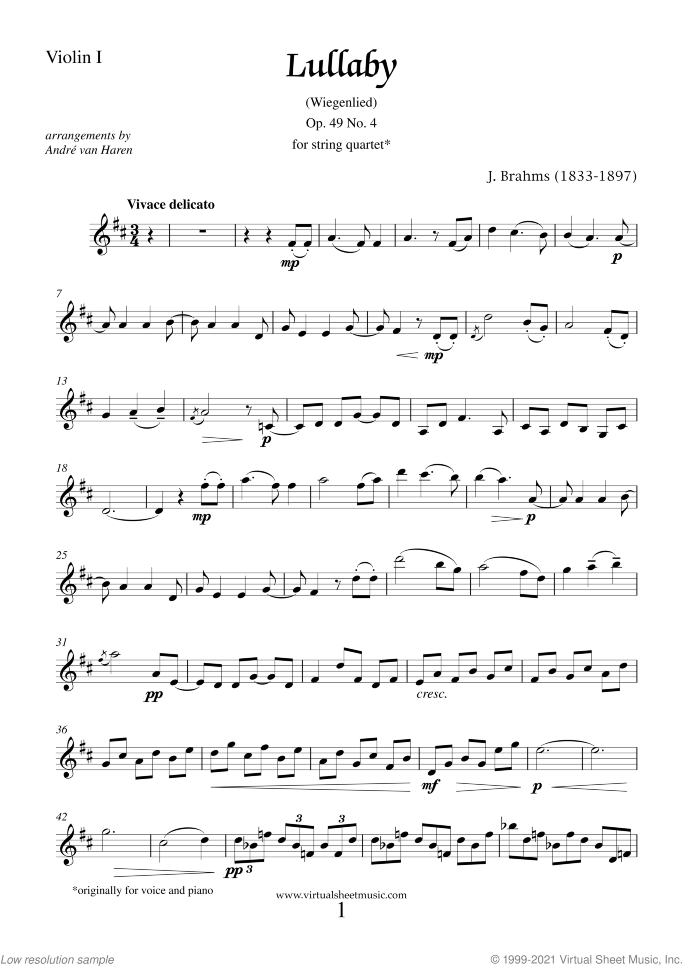 Mother's Day Collection sheet music for string quartet, classical score, intermediate skill level