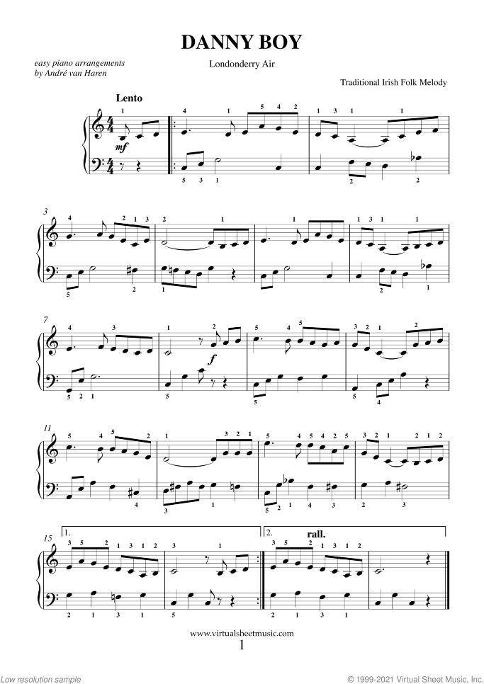 Saint Patrick's Day Collection sheet music for piano solo, easy skill level