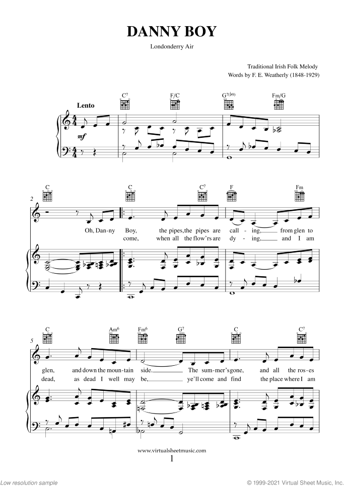 Saint Patrick's Day Collection sheet music for piano, voice or other instruments, easy skill level