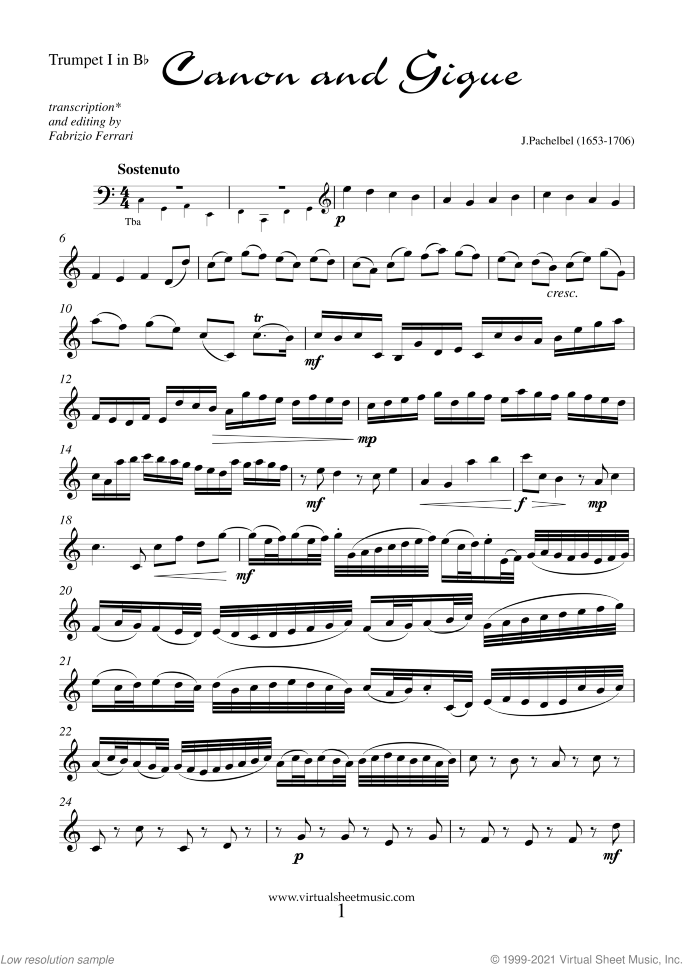 Valentine Sheet Music (parts) for brass quintet, classical score, intermediate/advanced skill level