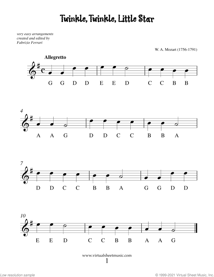 Very Easy Collection sheet music for flute solo, classical score, beginner skill level