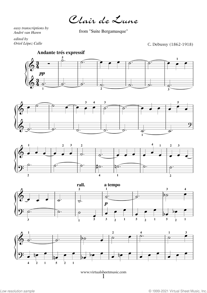 Very Easy Collection for Beginners sheet music for piano solo, classical score, beginner skill level