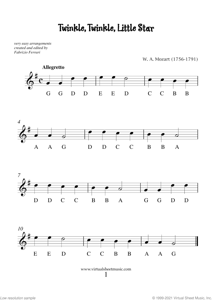 Very Easy Collection sheet music for alto saxophone solo, classical score, beginner skill level