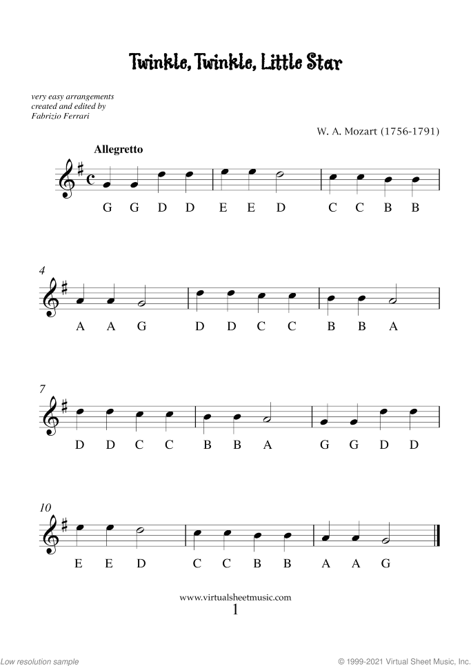 Alto Saxophone Beginner Sheet Music