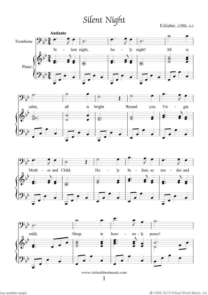 Free Printable Trombone Sheet Music - FREE PRINTABLE TEMPLATES