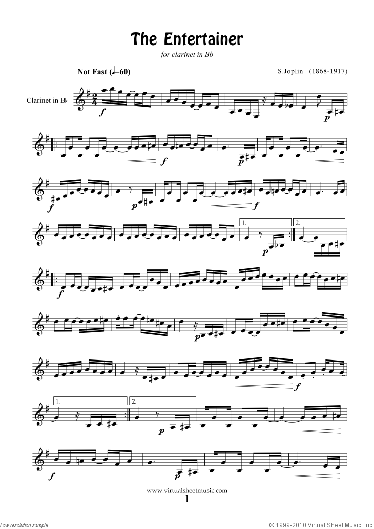 Clarinet Sheet Music