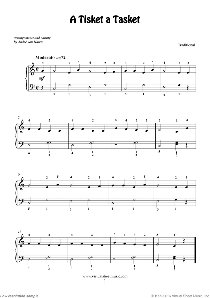 Beginning Piano, part II sheet music for piano solo (PDF)