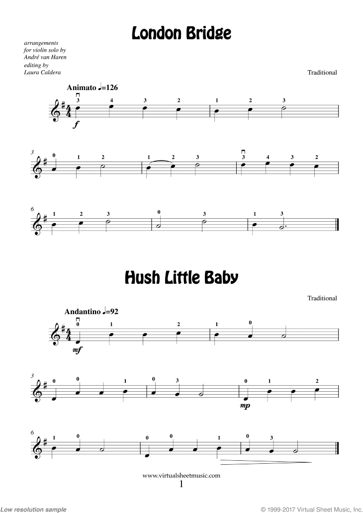 Beginning Violin, part I sheet music for violin solo (PDF)