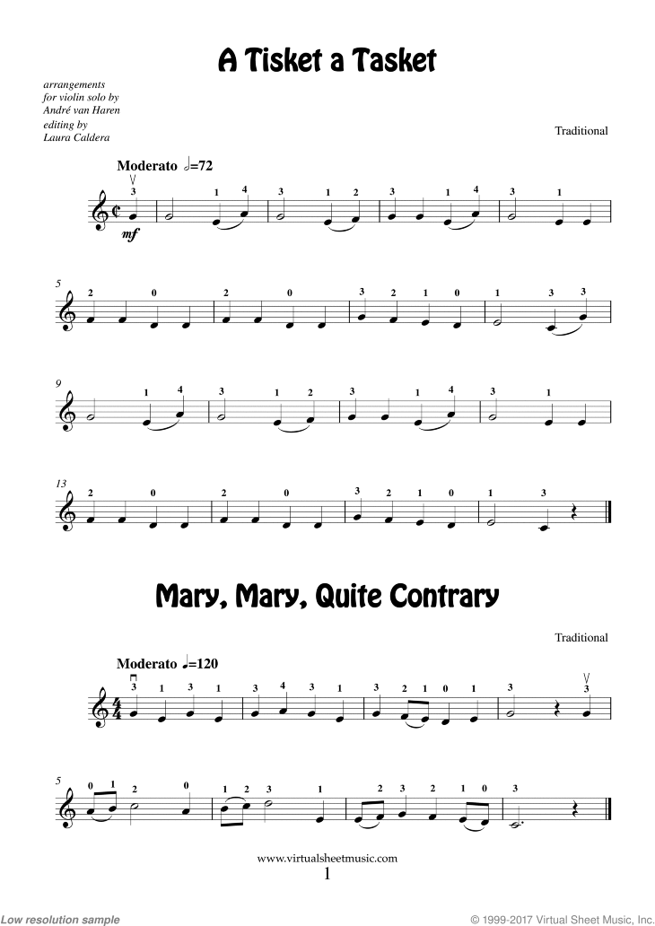 Beginning Violin, part II sheet music for violin solo (PDF)