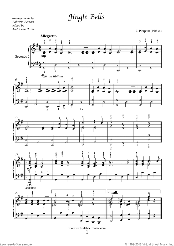 Very Easy Piano Four Hands Duets Sheet Music Songs (PDF)