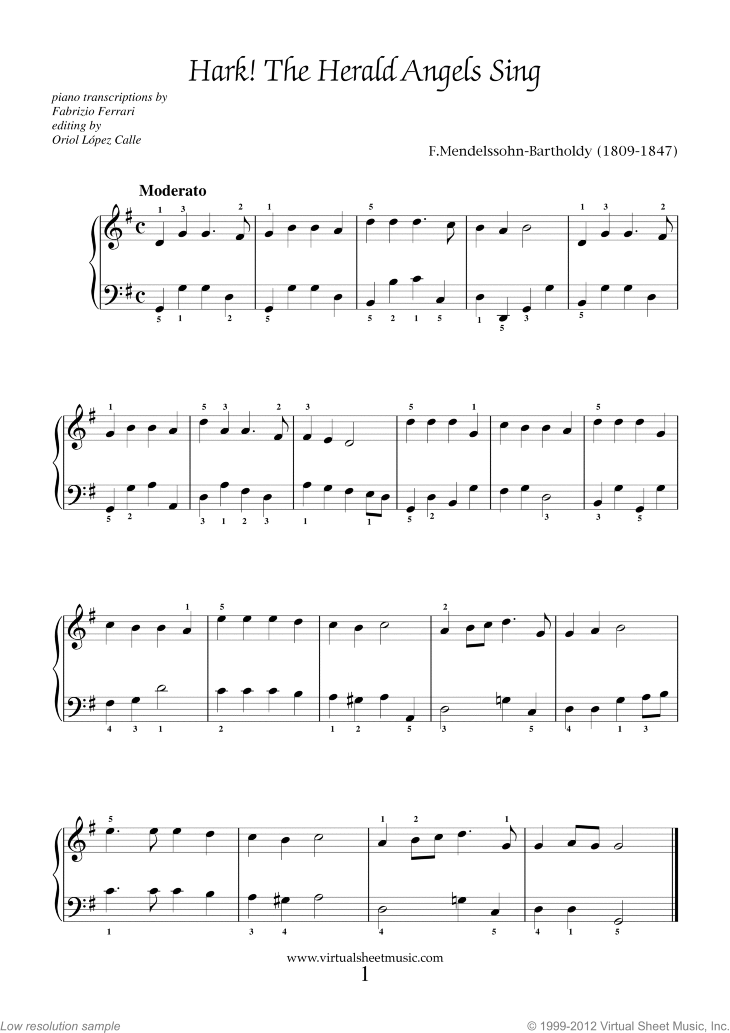 Piano Christmas Sheet Music Free Printable