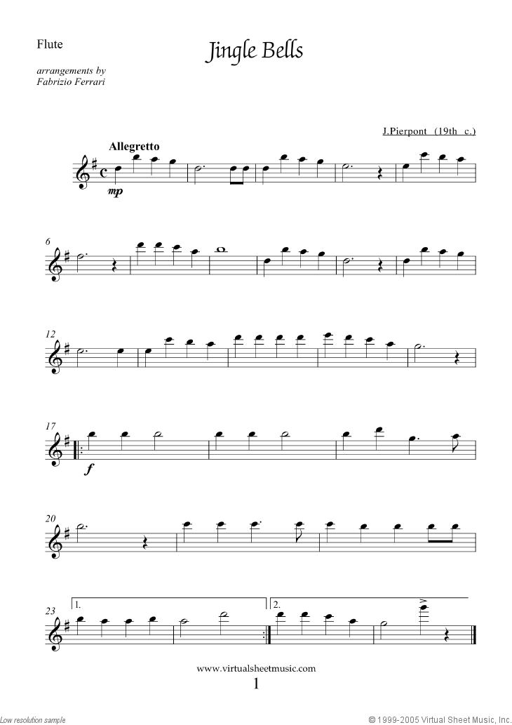 Easy Christmas Flute, Violin and Cello Sheet Music (PDF)