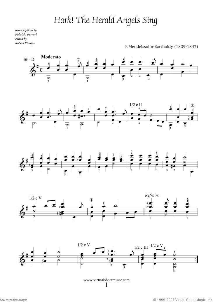 Easy Christmas Guitar Sheet Music Songs Printable PDF Collection 2