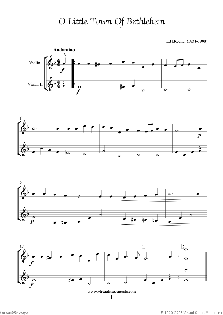 Easy Christmas Violin Duets Sheet Music Songs & Carols [PDF], collection 3