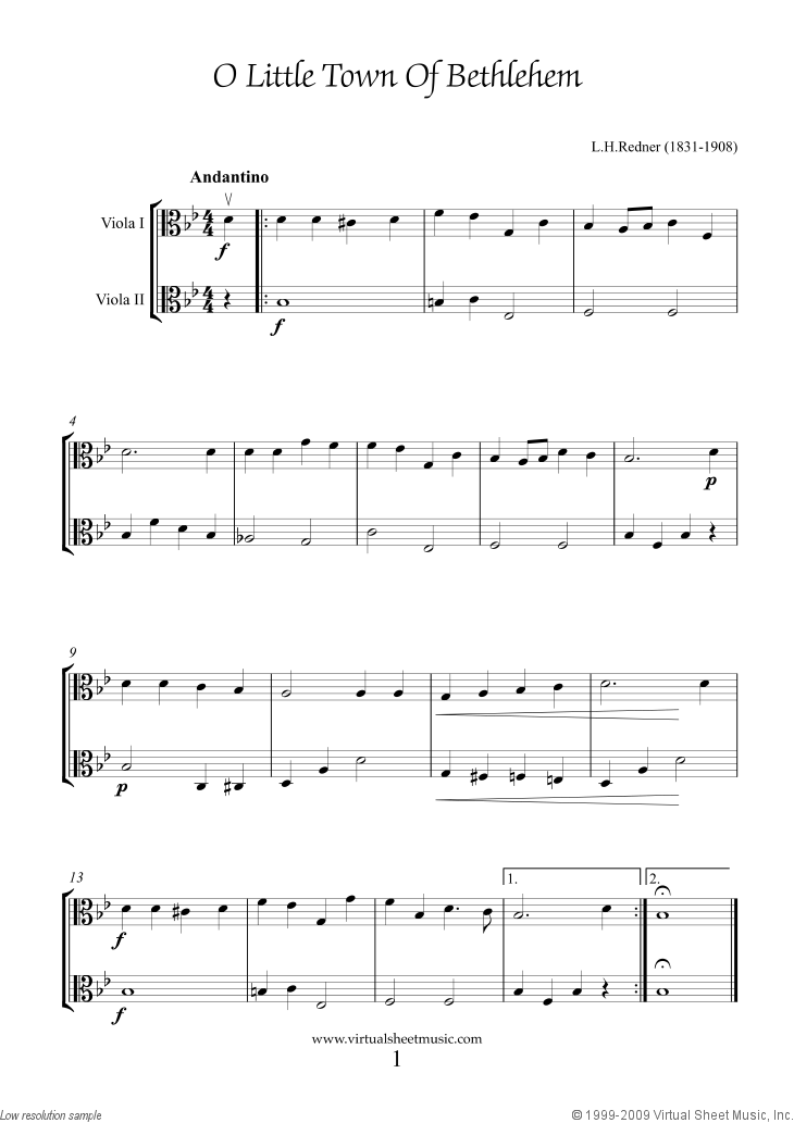 Easy Christmas Viola Duets Sheet Music Songs & Carols [PDF], collection 3