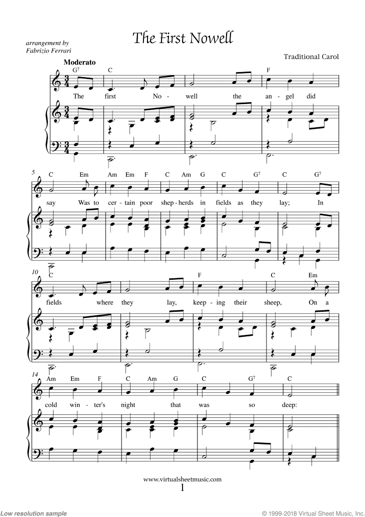 The First Nowell Piano Sheet Music Easy With Lyrics Pdf - download mp3 roblox piano sheets friends 2018 free