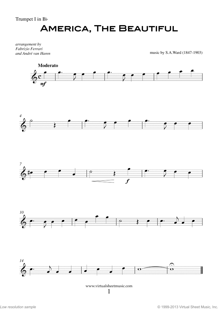 Free Patriotic Sheet Music Printable