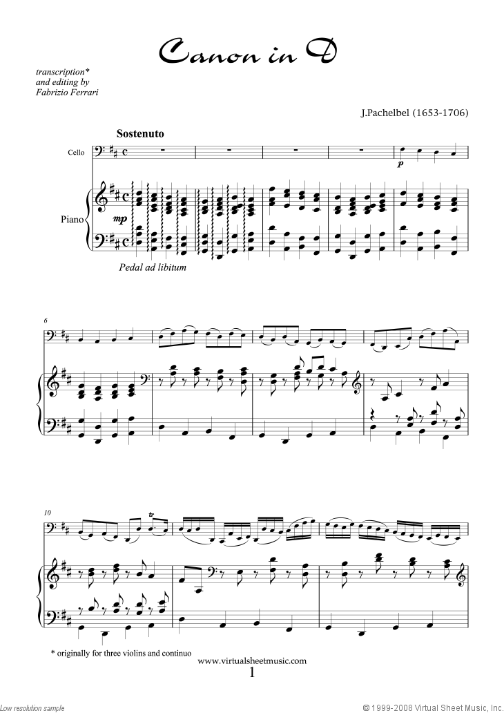 Valentine Sheet Music for cello and piano [PDF-interactive]