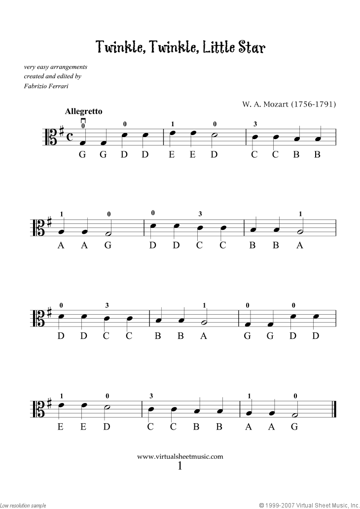 dilute Retaliate single Very Easy Collection, part I sheet music for viola solo (PDF)