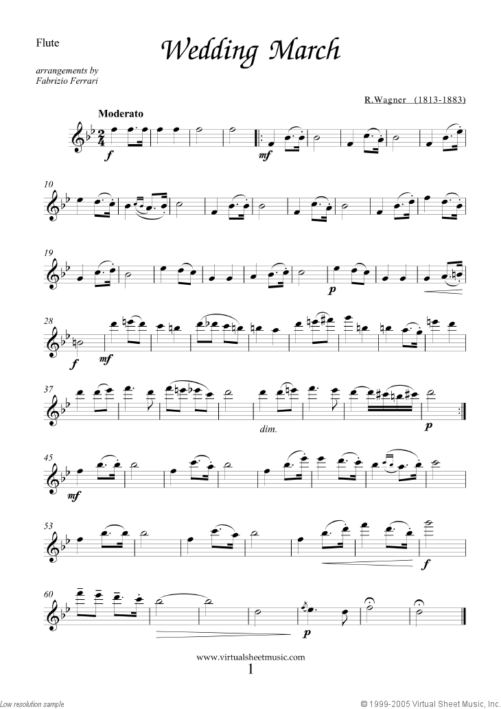 Wedding Sheet Music For Flute Violin And Cello Pdf