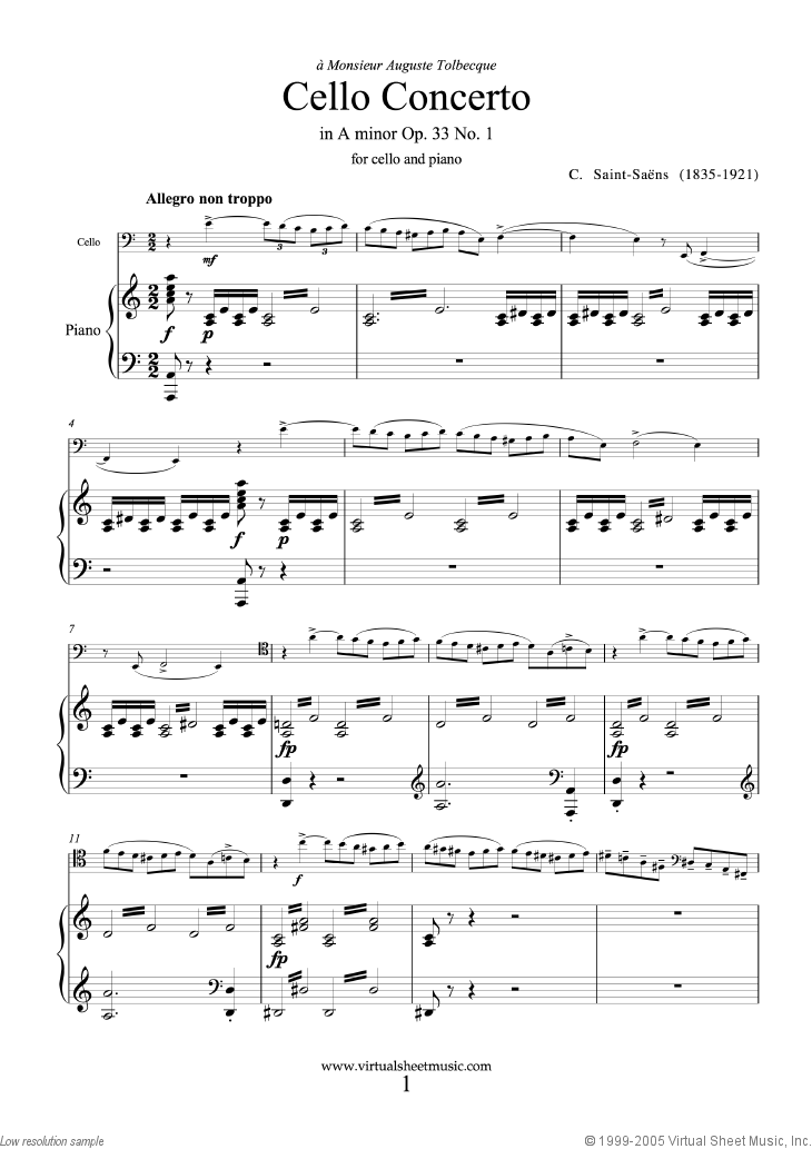 Saint-Saens Piano Concertos Nos. 2 and 4 in Full Score