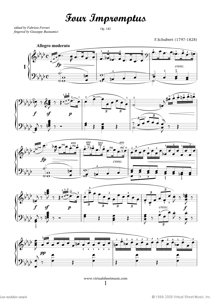 Impromptu Op142 N 2 Piano