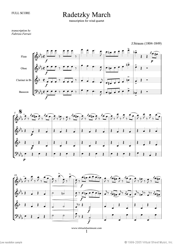 radetzky march 4 hands pdf