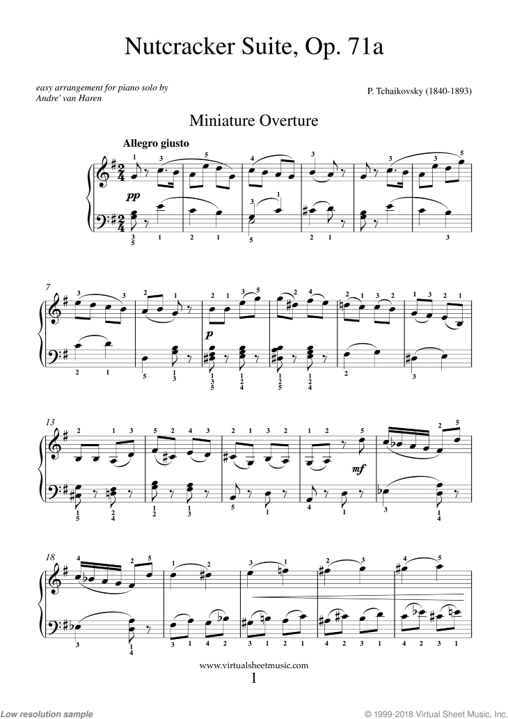 Nutcracker Piano Sheet Music to Download (PDFinteractive)