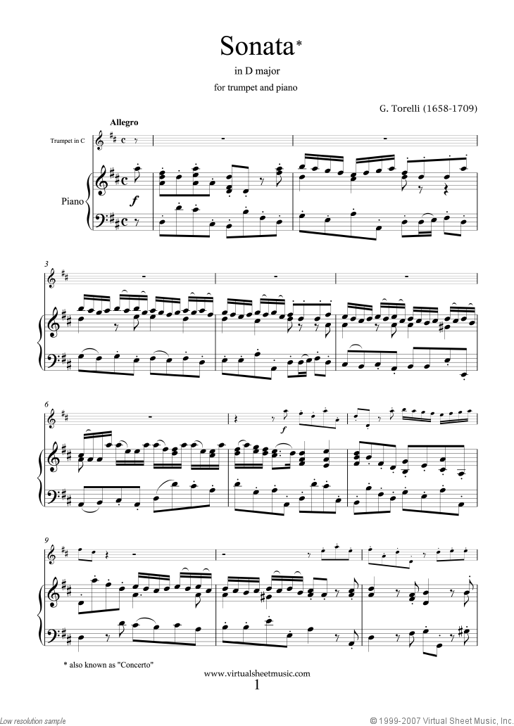 sheet　music　in　Torelli:　Sonata　major　Trumpet　D　(PDF)
