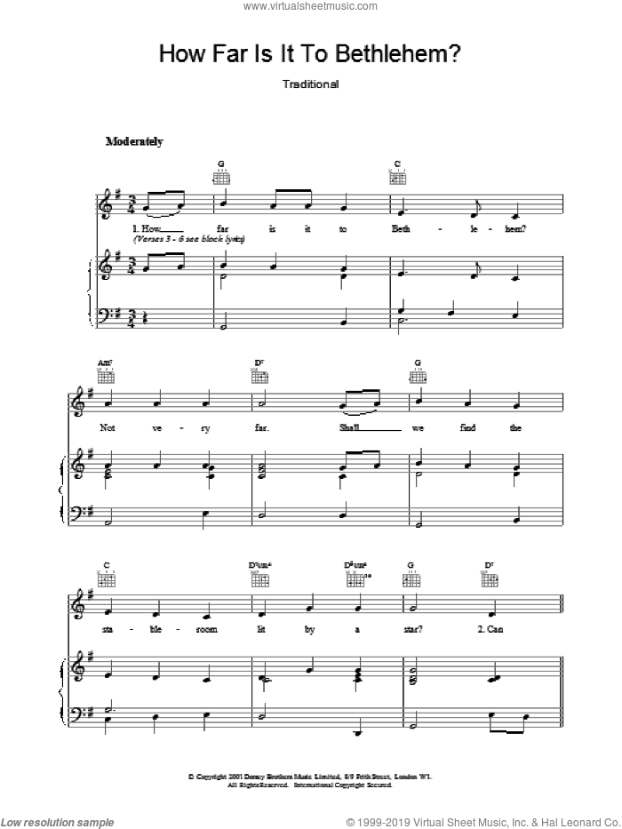 How Far Is It To sheet music for voice, piano or guitar, intermediate skill level