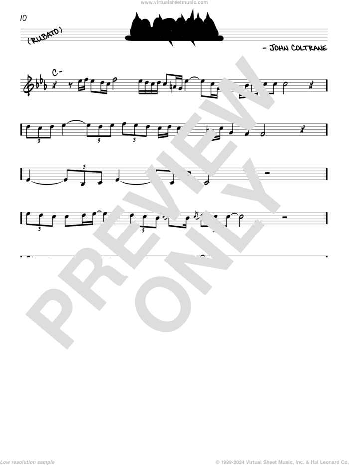 Alabama sheet music for voice and other instruments (real book) by John Coltrane, intermediate skill level