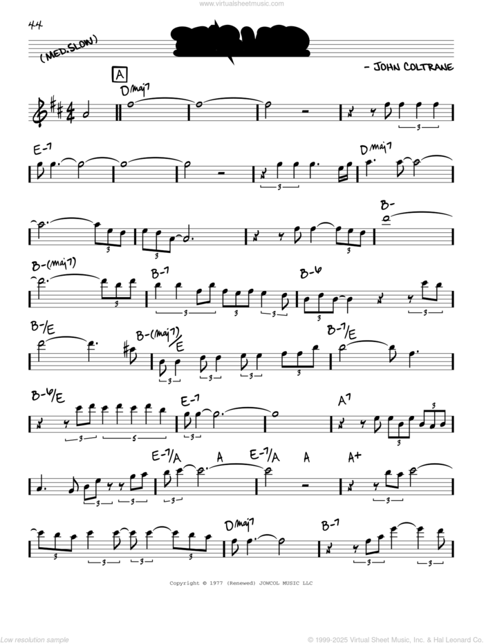 Dear Lord sheet music for voice and other instruments (real book) by John Coltrane, intermediate skill level