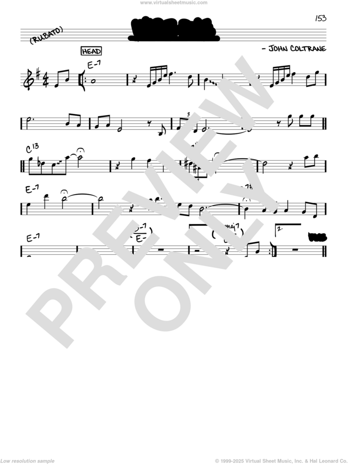 Wise One sheet music for voice and other instruments (real book) by John Coltrane, intermediate skill level