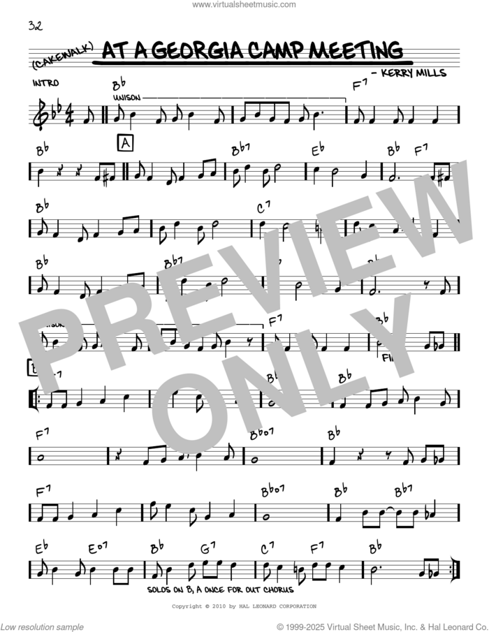 At A Georgia Camp Meeting (arr. Robert Rawlins) sheet music for voice and other instruments (real book with lyrics) by Kerry Mills and Robert Rawlins, intermediate skill level