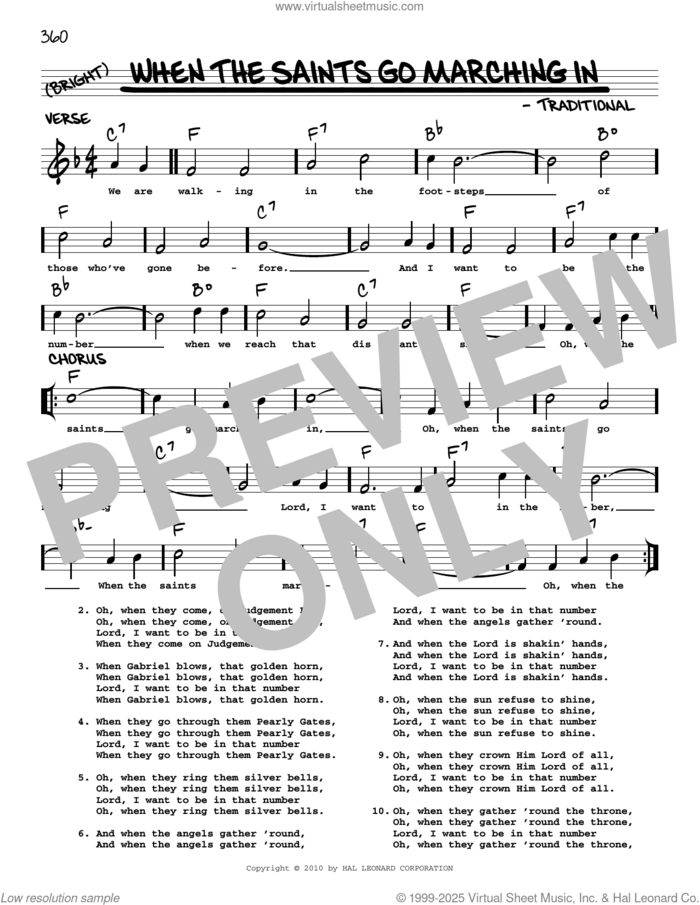 When The Saints Go Marching In (arr. Robert Rawlins) sheet music for voice and other instruments (real book with lyrics)  and Robert Rawlins, intermediate skill level