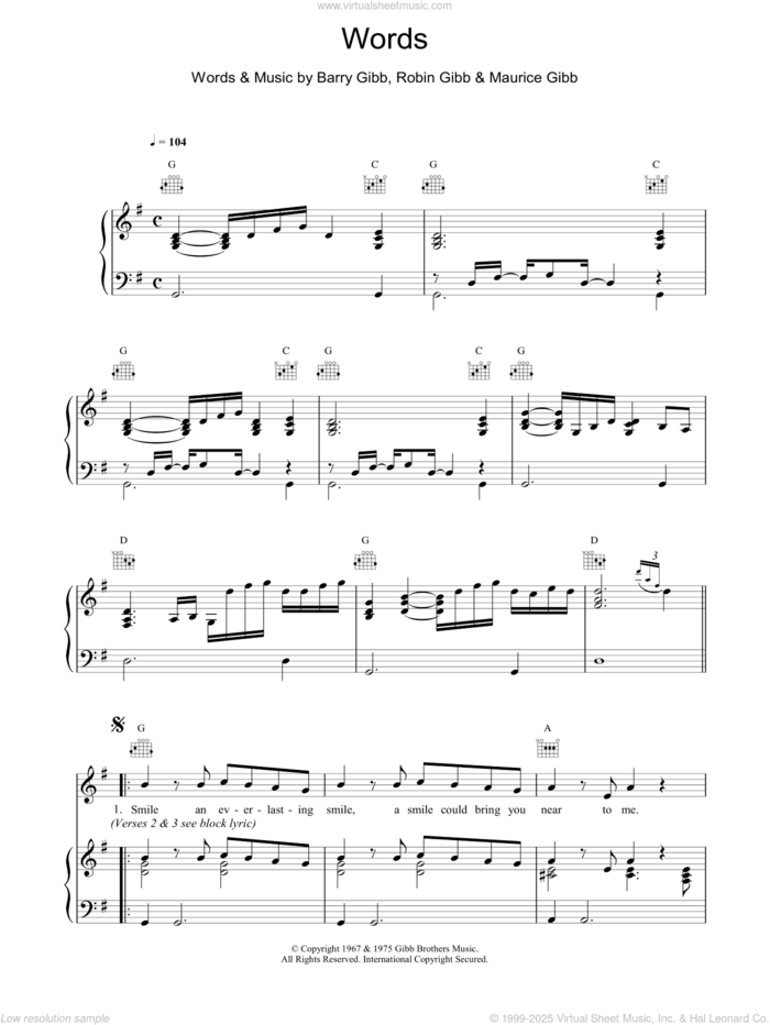 Words sheet music for voice, piano or guitar by Boyzone, intermediate skill level