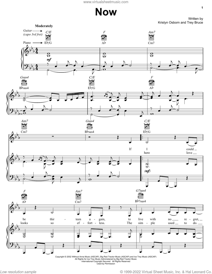 Now sheet music for voice, piano or guitar by SHeDAISY, Kristyn Osborn and Trey Bruce, intermediate skill level