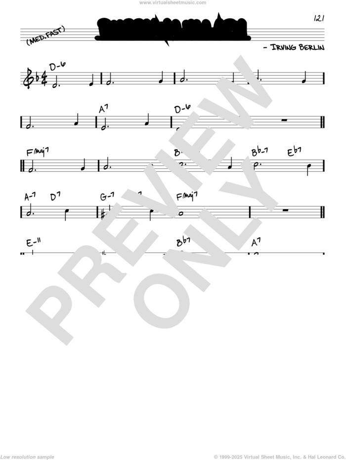 Russian Lullaby sheet music for voice and other instruments (real book) by John Coltrane and Irving Berlin, intermediate skill level