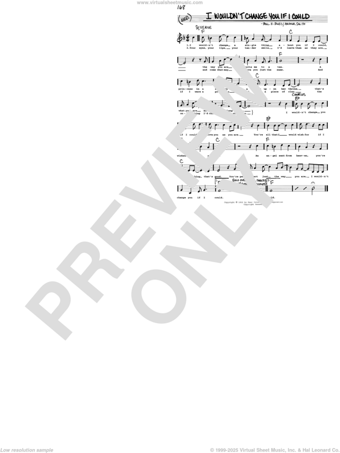 I Wouldn't Change You If I Could sheet music for voice and other instruments (real book with lyrics) by Ricky Skaggs, Arthur Smith and Paul H. Jones, intermediate skill level