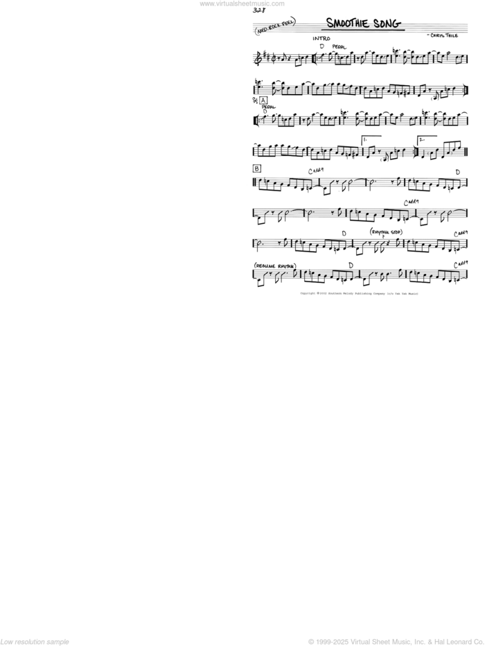 Smoothie Song sheet music for voice and other instruments (real book with lyrics) by Nickel Creek and Chris Thile, intermediate skill level