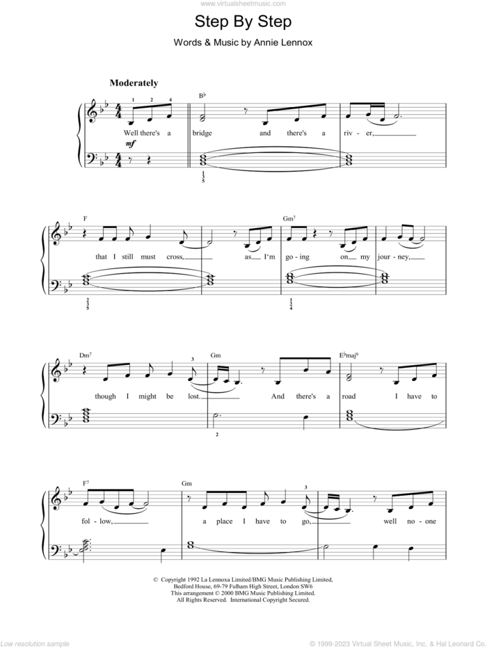 Step By Step sheet music for voice, piano or guitar by Whitney Houston, intermediate skill level