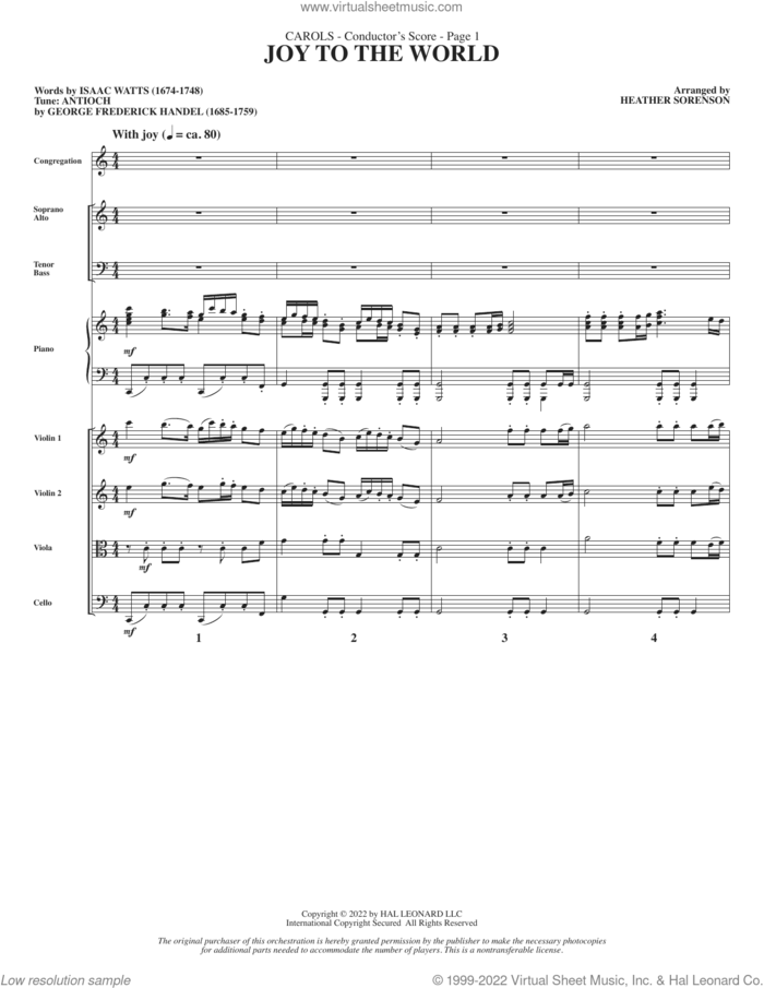 Carols (A Cantata for Congregation and Choir) (String Quartet) (COMPLETE) sheet music for orchestra/band (Strings) by Heather Sorenson, intermediate skill level