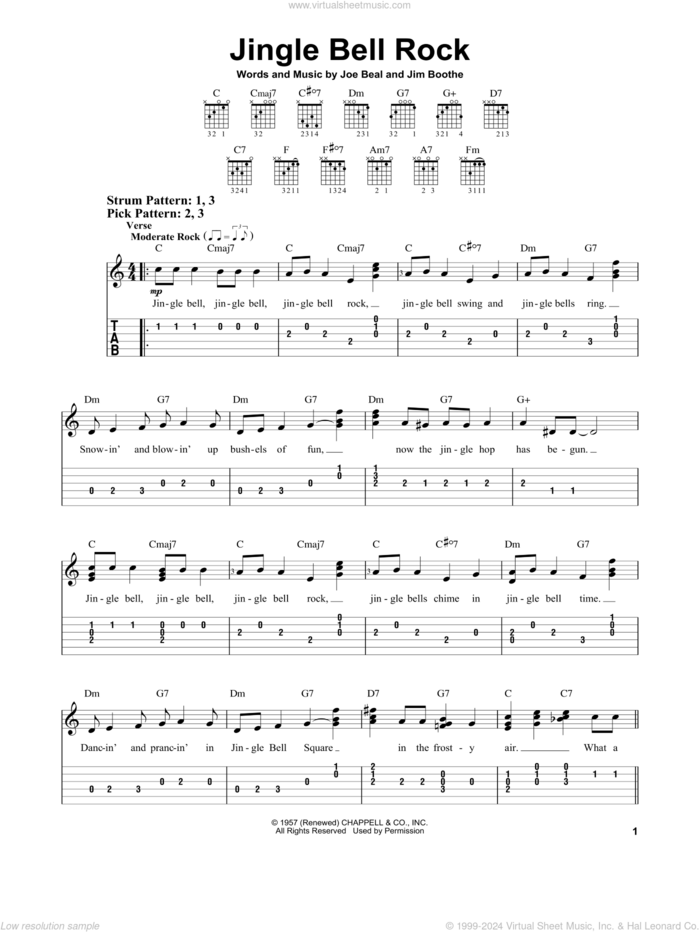 Jingle Bells (Lead sheet with lyrics ) Sheet music for Piano (Solo) Easy