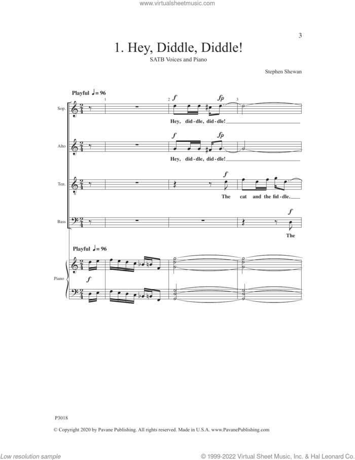 Mother Goose Gems sheet music for choir (SATB: soprano, alto, tenor, bass) by Stephen Shewan, intermediate skill level
