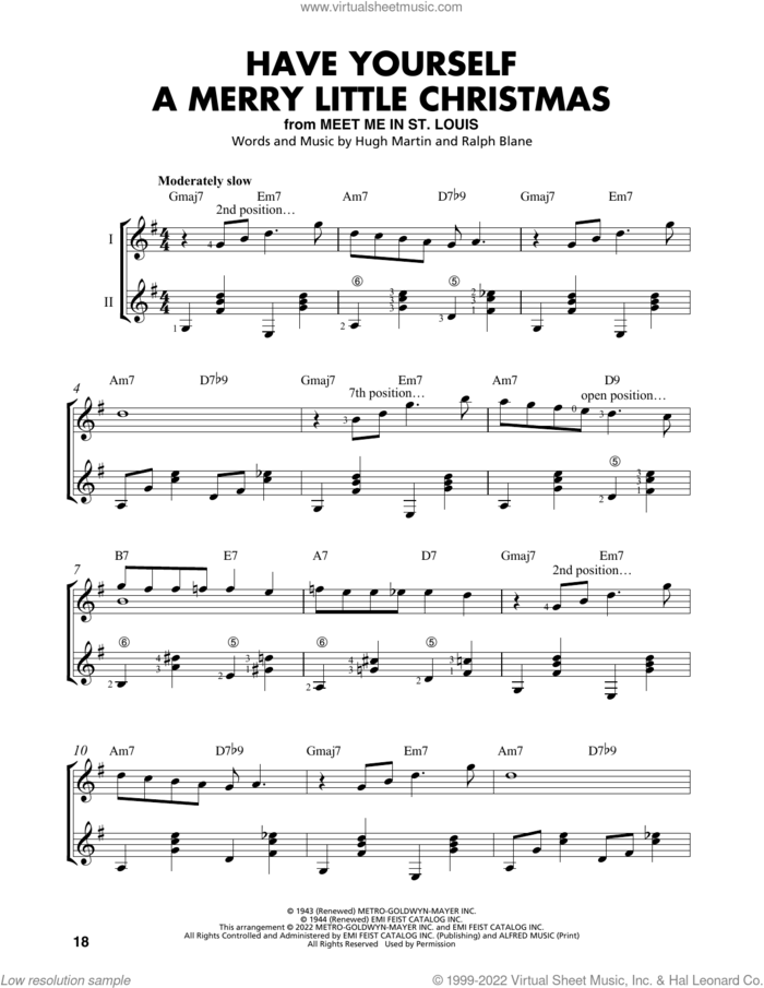 Have Yourself A Merry Little Christmas (arr. Mark Phillips) sheet music for guitar solo (easy tablature) by Hugh Martin, Mark Phillips and Ralph Blane, easy guitar (easy tablature)