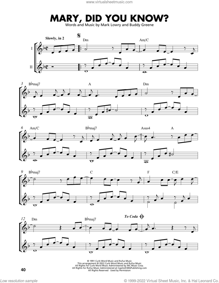 Mary, Did You Know? (arr. Mark Phillips) sheet music for guitar solo (easy tablature) by Buddy Greene, Mark Phillips and Mark Lowry, easy guitar (easy tablature)