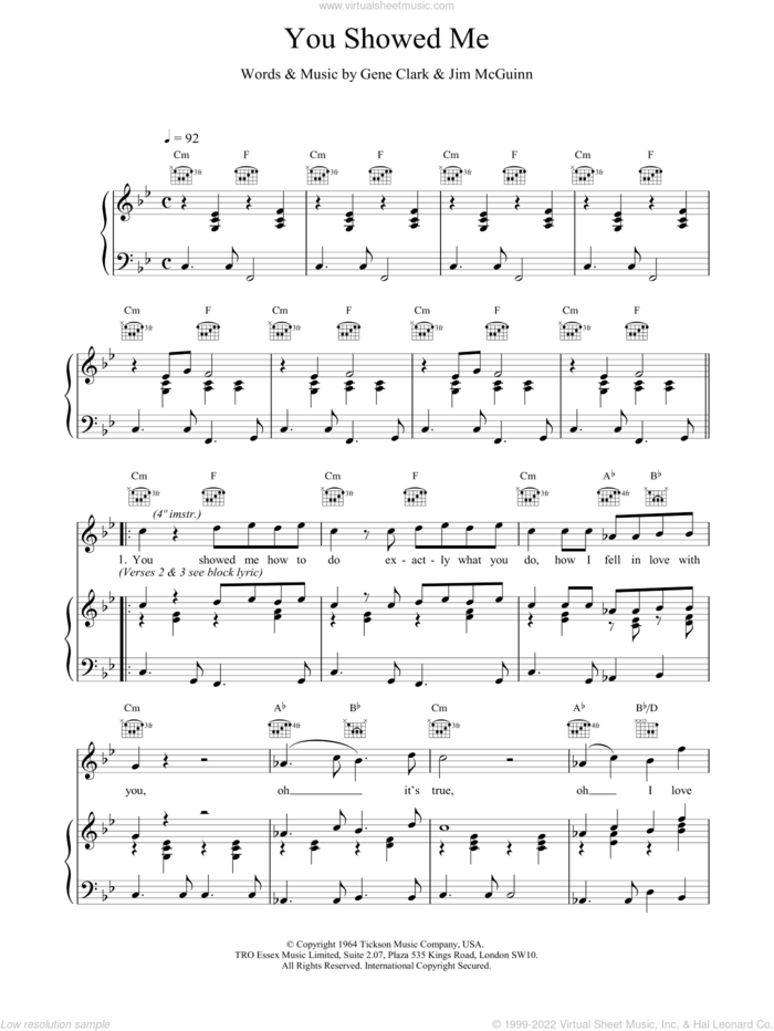 You Showed Me sheet music for voice, piano or guitar by The Lightning Seeds, intermediate skill level