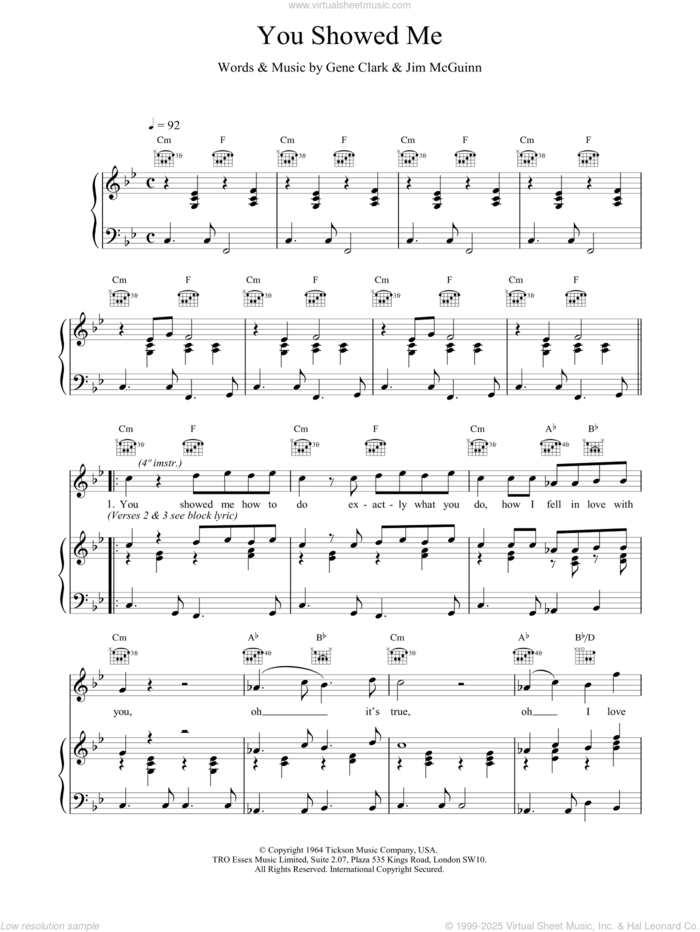 You Showed Me sheet music for voice, piano or guitar by The Lightning Seeds, intermediate skill level