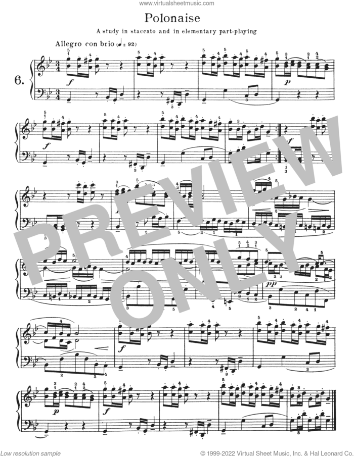 Polonaise In G Minor, BWV App 123 sheet music for piano solo by Johann Sebastian Bach and Walter Carroll, classical score, intermediate skill level