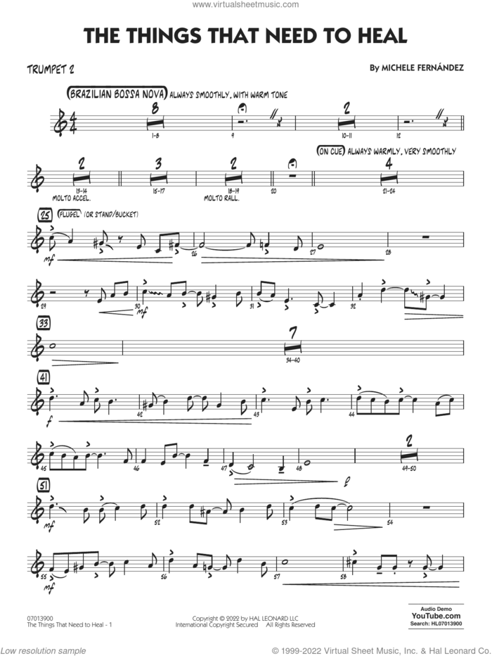 The Things That Need To Heal sheet music for jazz band (trumpet 2) by Michele Fernández, intermediate skill level